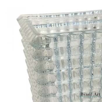 Vaso de Cristal Maya - Decoração Moderna e Luxuosa