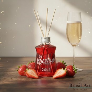 Aromatizador de Ambiente Morango C/ Champanhe - Festivo e Luxuoso - 240ml