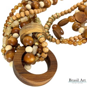 Colar Decorativo G Marrom