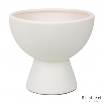 Vaso Decorativo Man em Cerâmica Off White
