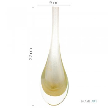 Gota Mini Alta Ouro 24K em Cristal Murano