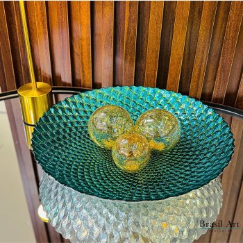 Centro de Mesa Istambul Pérola Verde - Design Exótico e Vibrante