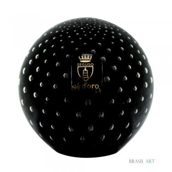Peso Tela Bola Preto em Cristal Murano