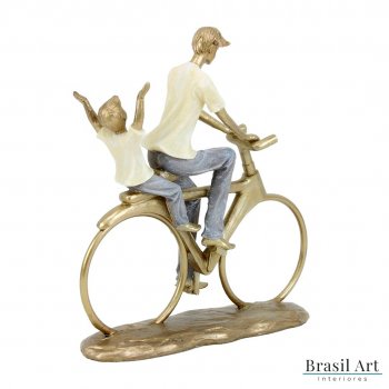 Estátua para Decoração Pai com Filho