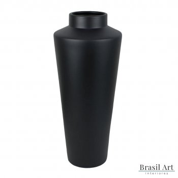 Vaso Decorativo de Chão em Cerâmica Preto