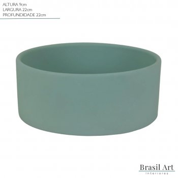 Vaso Decorativo Grande com Suporte em Cerâmica Verde Menta