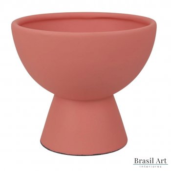 Vaso Decorativo Man em Cerâmica Rosa