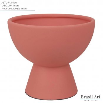 Vaso Decorativo Man em Cerâmica Rosa