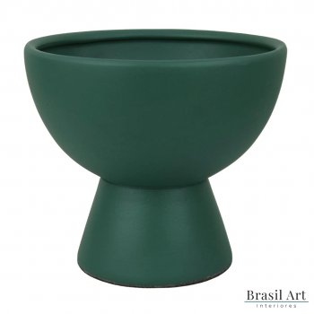 Vaso Decorativo Man em Cerâmica Verde Musgo