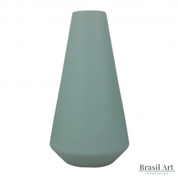 Vaso Decorativo Cone em Cerâmica Verde Menta