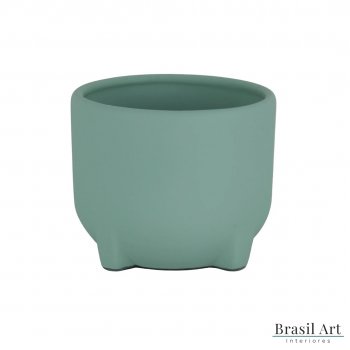 Vaso Decorativo Pequeno em Cerâmica Verde Menta