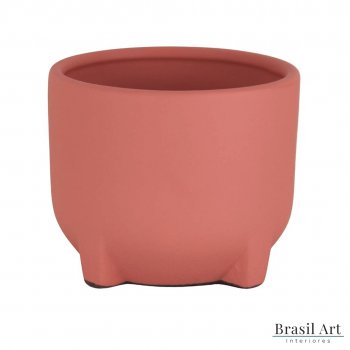 Vaso Decorativo Pequeno em Cerâmica Rosa