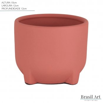 Vaso Decorativo Pequeno em Cerâmica Rosa