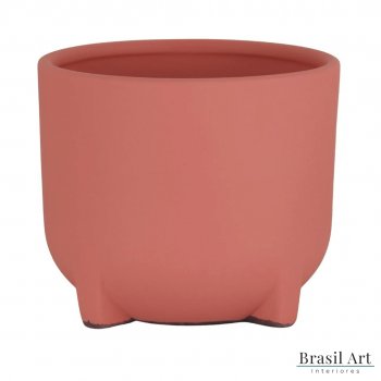 Vaso Decorativo Médio em Cerâmica Rosa