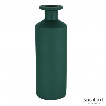 Vaso Decorativo Alto em Cerâmica Verde Musgo