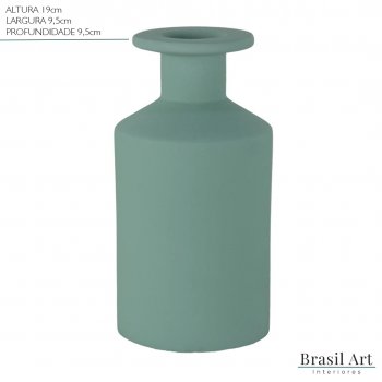 Vaso Decorativo Médio em Cerâmica Verde Menta