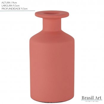 Vaso Decorativo Médio em Cerâmica Rosa