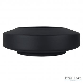 Vaso Decorativo em Cerâmica Preto
