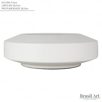 Vaso Decorativo em Cerâmica Off White