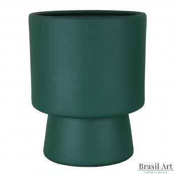 Vaso Decorativo em Cerâmica Verde Musgo
