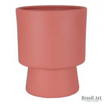 Vaso Decorativo em Cerâmica Rosa