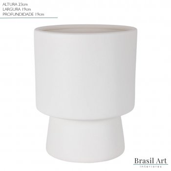 Vaso Decorativo em Cerâmica Off White