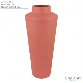 Vaso Decorativo de Chão em Cerâmica Rosa