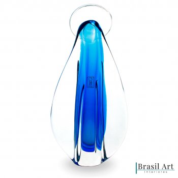 Imagem Santa Azul em Cristal Murano