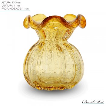 Vaso Trouxinha Italy Médio Vidro Âmbar