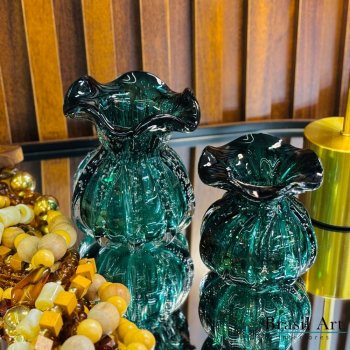 Vaso Trouxinha Decorativa M Verde Esmeralda Italy - Design Vibrante Luxuoso