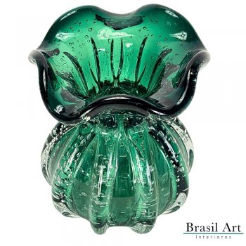 Vaso Trouxinha Decorativa M Verde Esmeralda Italy - Design Vibrante Luxuoso