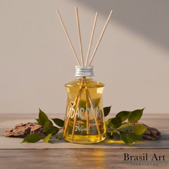  Aromatizador de Ambiente Cascas & Folhas - Natural e Amadeirado - 240ml