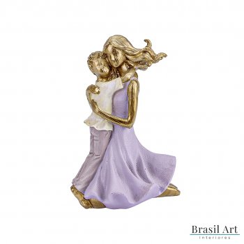 Estátua para Decoração Mãe Abraça Filho