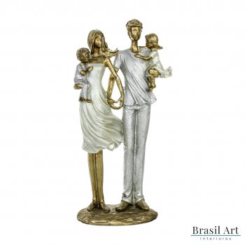 Estátua para Decoração Família do Amor com Bebês