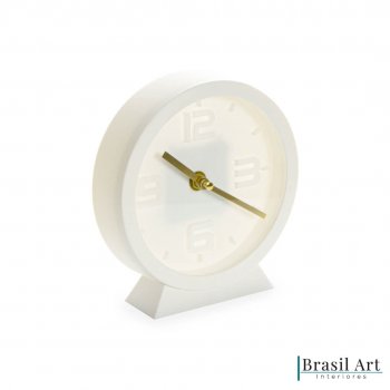 Relógio de Mesa Classical Clean Off White