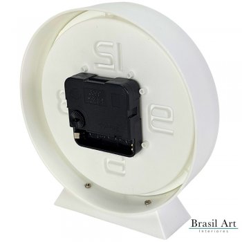 Relógio de Mesa Moderno Branco - Acessório Decorativo Minimalista