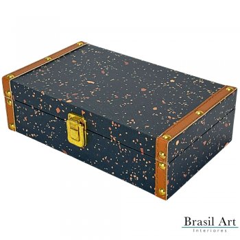 Caixa Decorativa Média Texture – Organização Elegante com Estilo Rústico Moderno para Ambientes Sofisticados