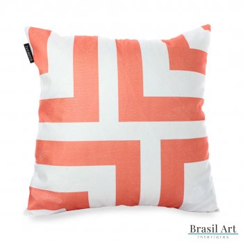 Capa de Almofada em Algodão Coral Mood