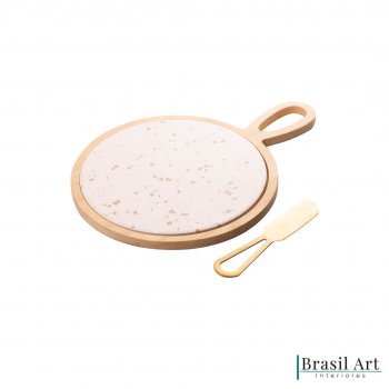 Conjunto 03 Peças para Queijo em Bambu 20x28cm