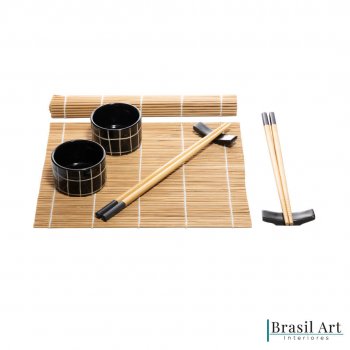 Conjunto Sushi Naka de 8 Peças em Bambu