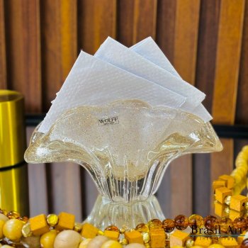 Porta-Guardanapo Wolff Dourado Italy - Decoração de Mesa Luxuosa