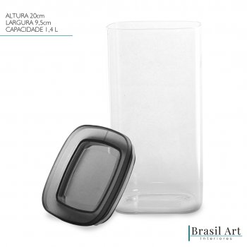 Porta Mantimentos em Vidro Borossilicato 1,4L