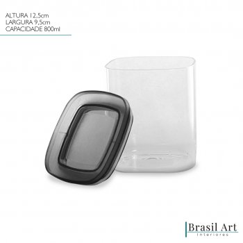 Porta Mantimentos em Vidro Borossilicato 800ml