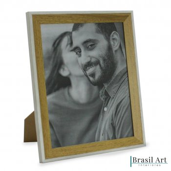 Porta-Retrato Decorativo Bicolor Caramelo 20x25cm