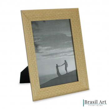 Porta-Retrato Decorativo Escama Bege 15x20cm
