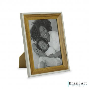 Porta-Retrato Decorativo Bicolor Caramelo 13x18cm