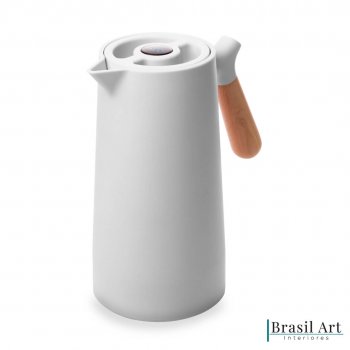 Garrafa Térmica com Termômetro Nórdica Branca 1L