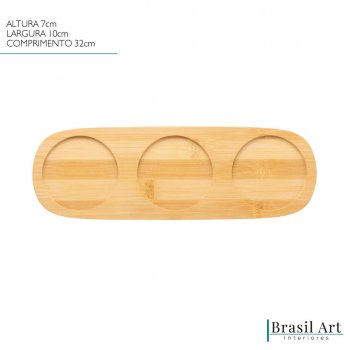 Conjunto 03 Bowls e Bandeja para Petiscos